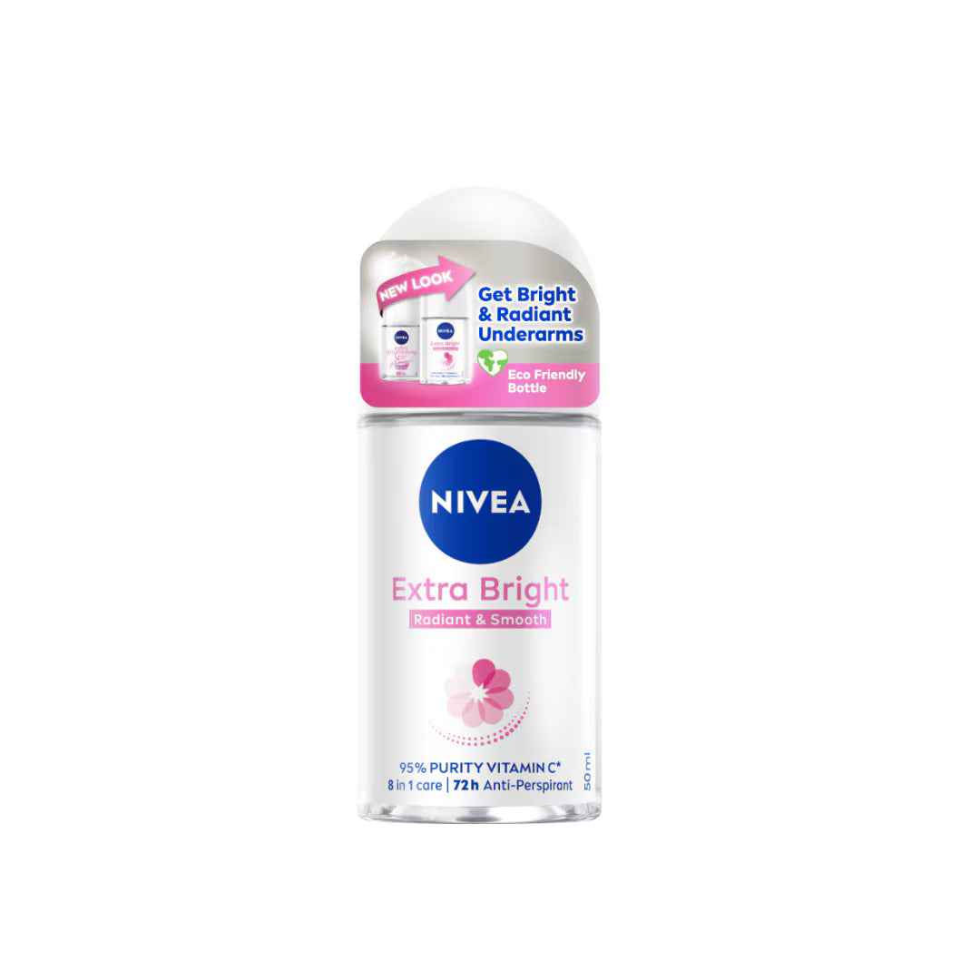 Nivea Men Extra Bright 48H Roll-On Deodorant 50 ml – Brightening Anti‑Perspirant