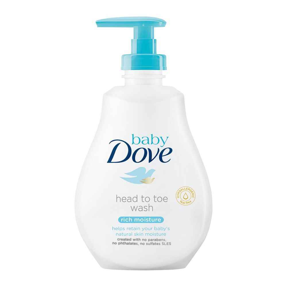Dove Baby Head to Toe Wash Rich Moisture 400ml – Paraben & Sulfate Free | Best Price in Pakistan – ukbay.pk