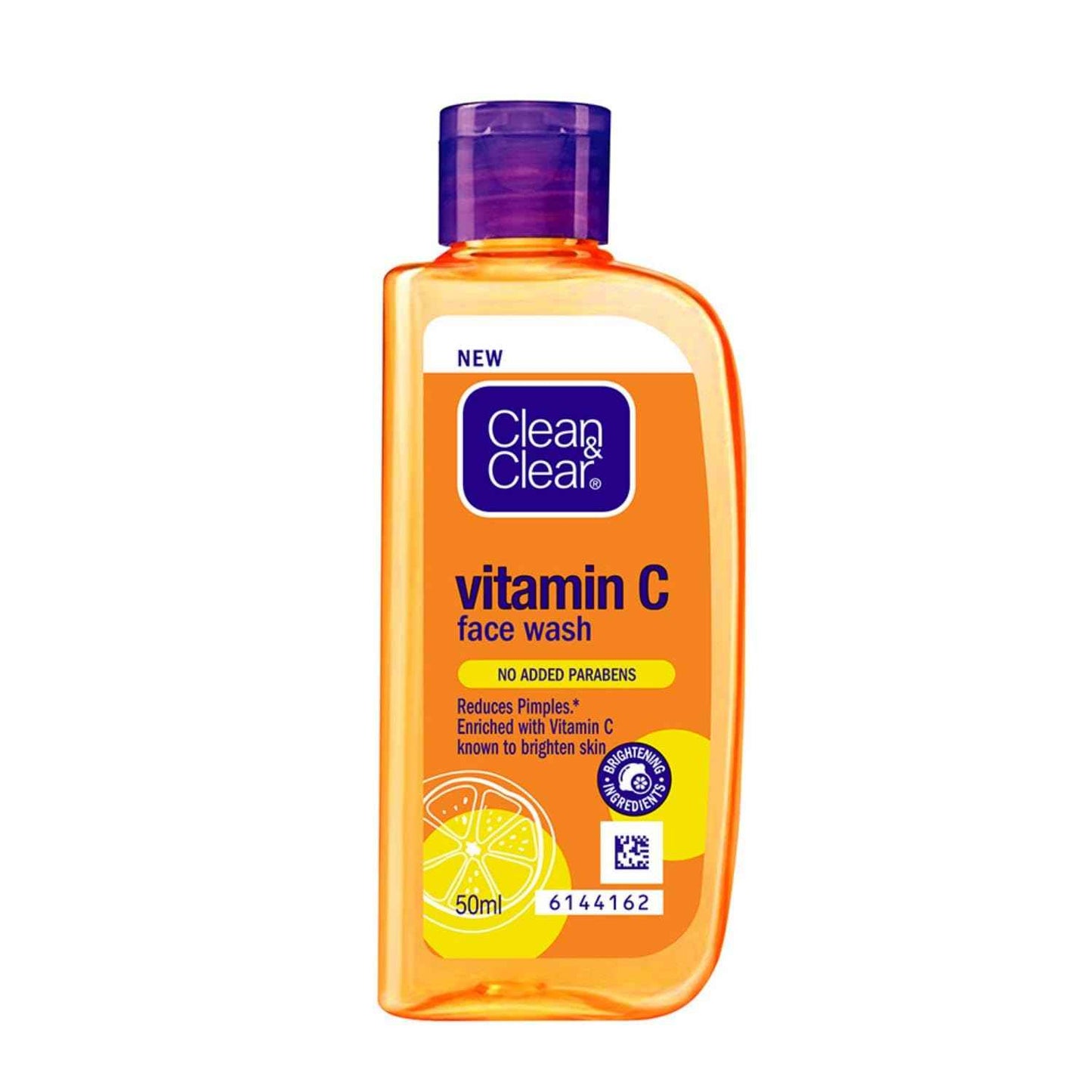 Clean & Clear Vitamin C Face Wash 50 ml – Brightening Acne Spot Gel Cleanser