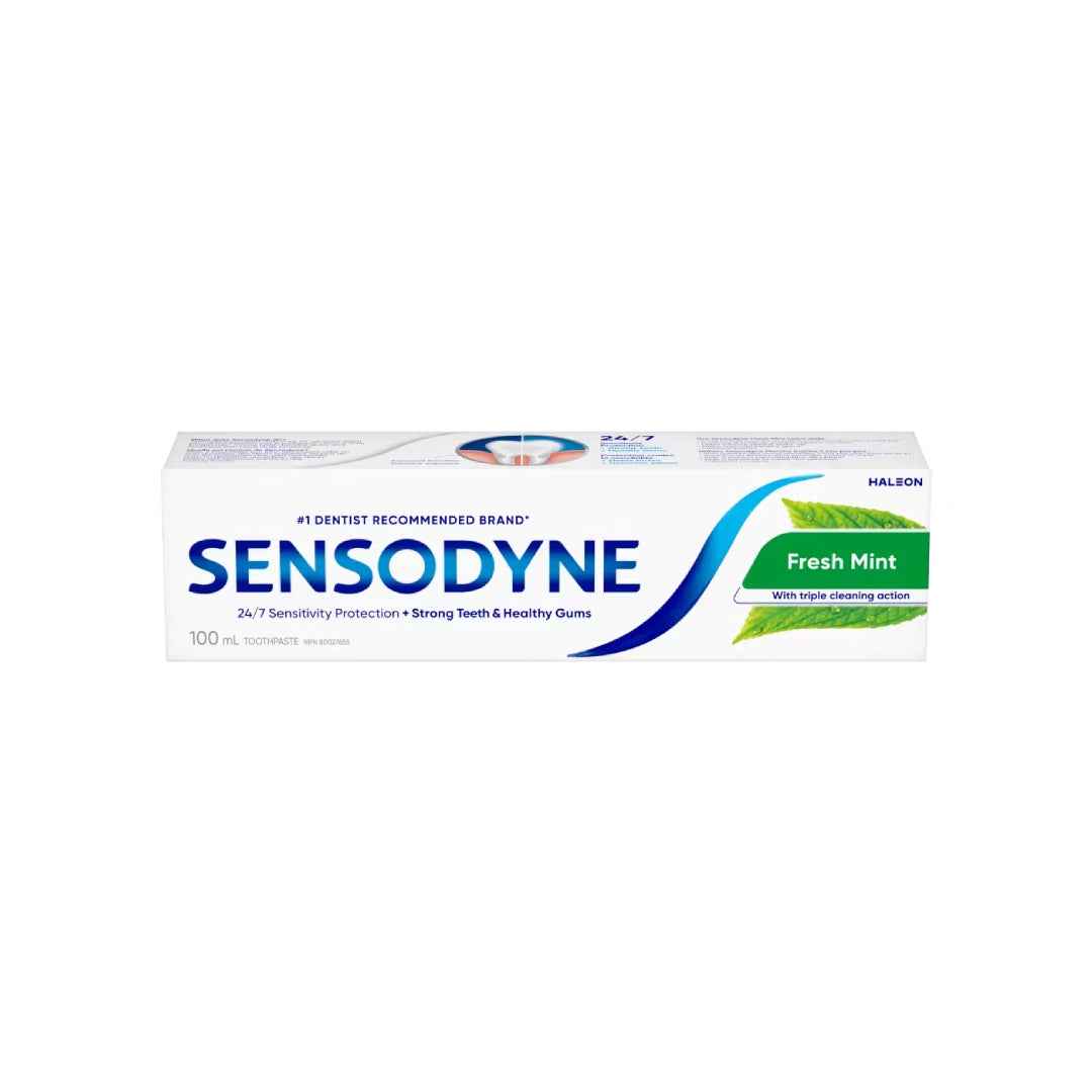 Sensodyne Fresh Mint Toothpaste – 100g | Long-Lasting Sensitivity Relief & Fresh Breath