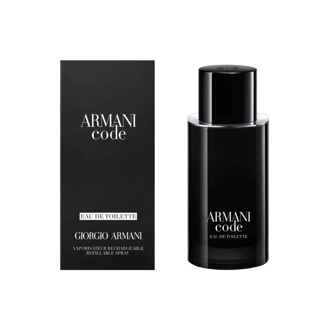 Giorgio Armani Code Men EDT 125 ml Refillable – Seductive Amber-Spicy Cologne for Modern Gentlemen