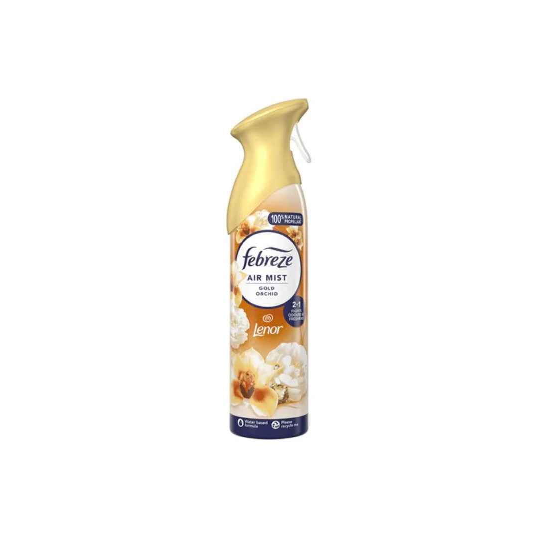 Febreze Air Mist Gold Orchid Air Freshener Spray – 185ml (UK) | Odour-Eliminating Room Spray with Exotic Floral Fragrance