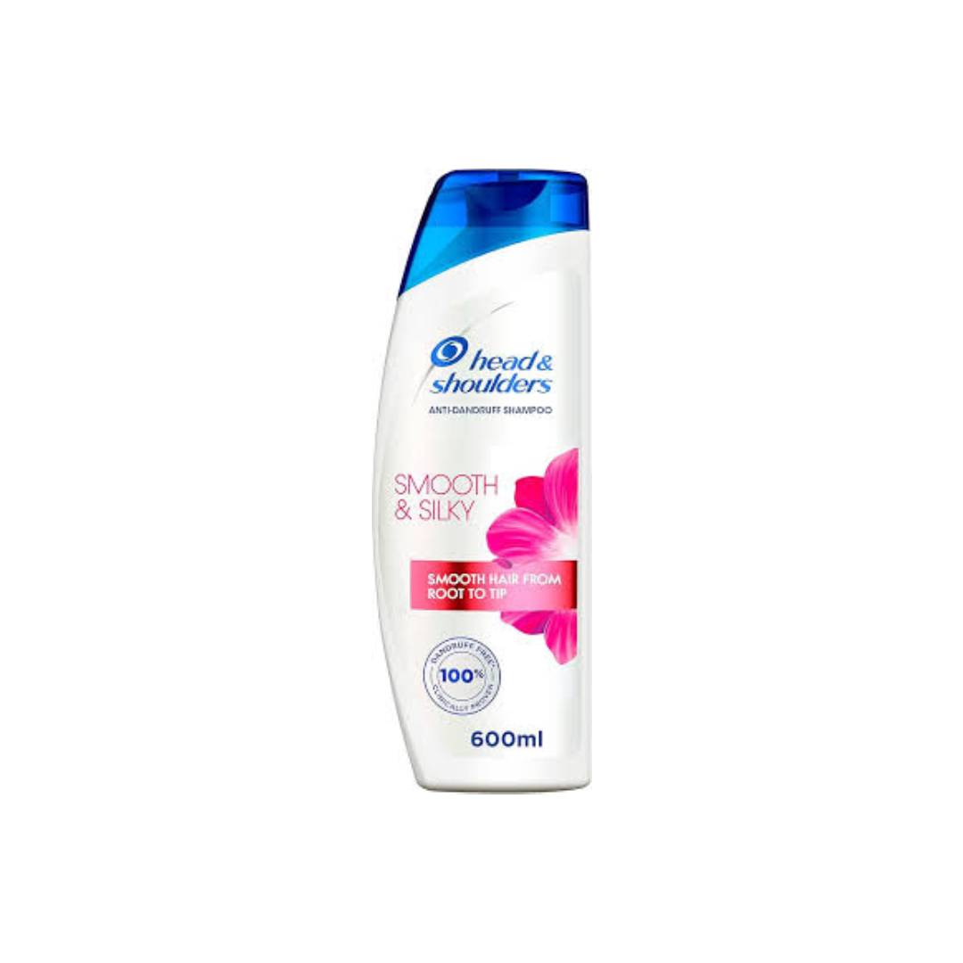 Head & Shoulders Smooth & Silky Anti-Dandruff Shampoo ā 600ml for Dry, Frizzy Hair | Up to 100% Flake-Free with Long-Lasting Smoothness