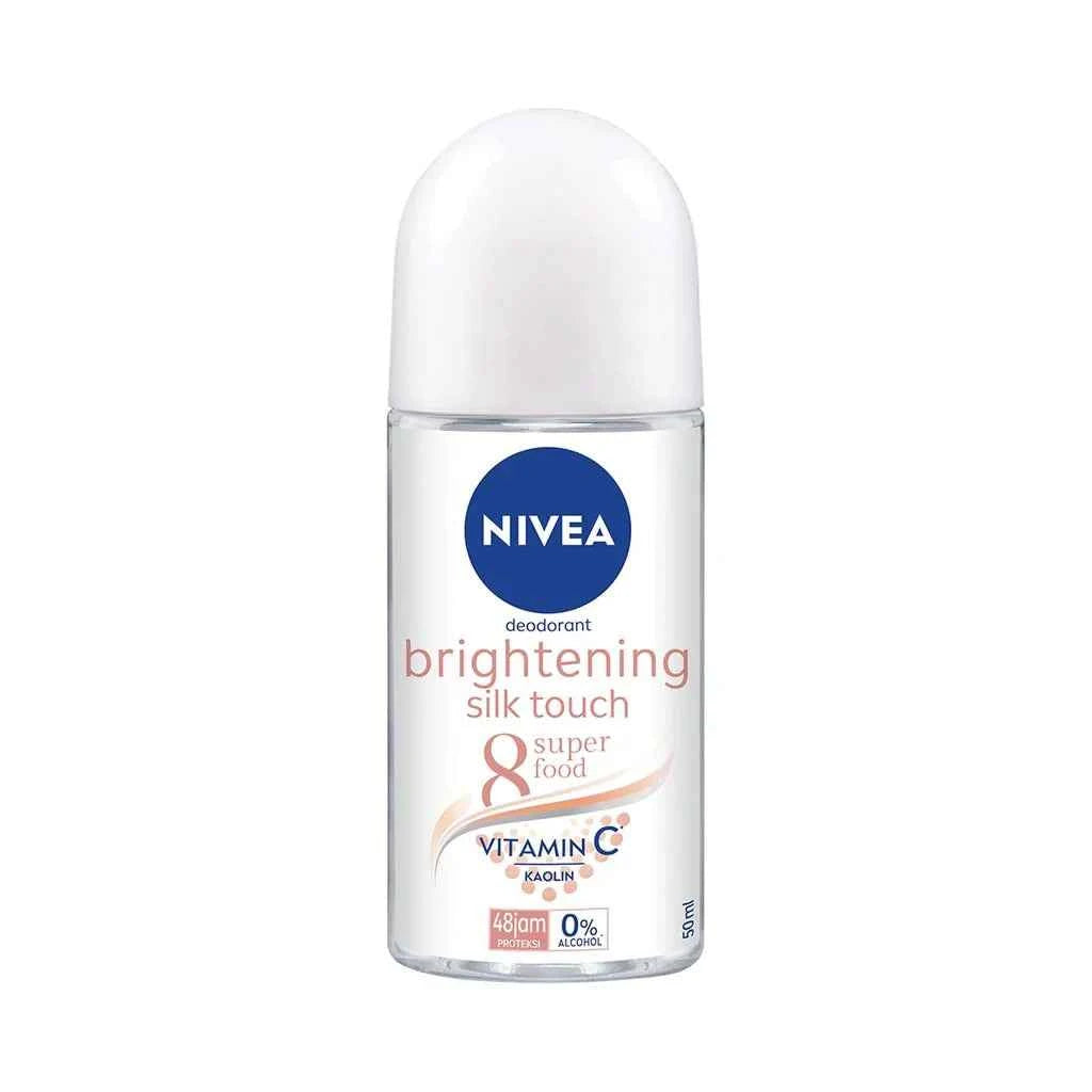 Nivea Men Brightening Silk Touch Roll‑On Deodorant 50 ml – 48 H Bright & Smooth Anti‑Perspirant