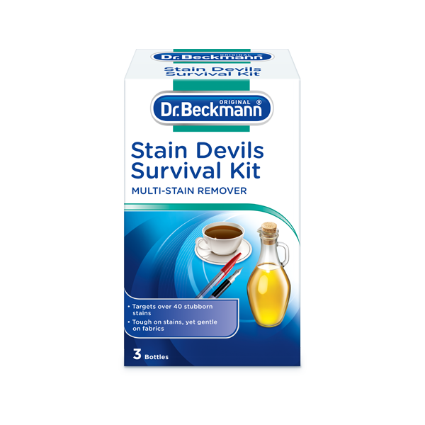 Dr. Beckmann Stain Devils Survival Kit – Multi-Stain Remover Set (3 x 50ml, 1 x 50g)| Made In Germany