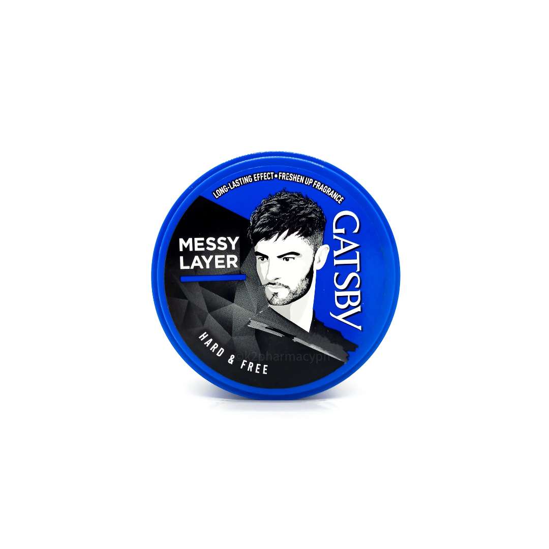Gatsby Messy Layer Hard & Free Styling Wax 75 g – Strong Hold, Re‑styleable, Matte Finish | ukbay.pk Pakistan