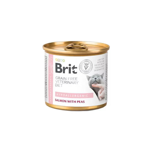 Brit Veterinary Diet Hypoallergenic – Salmon with Peas (200g) | Made In Czech Republic