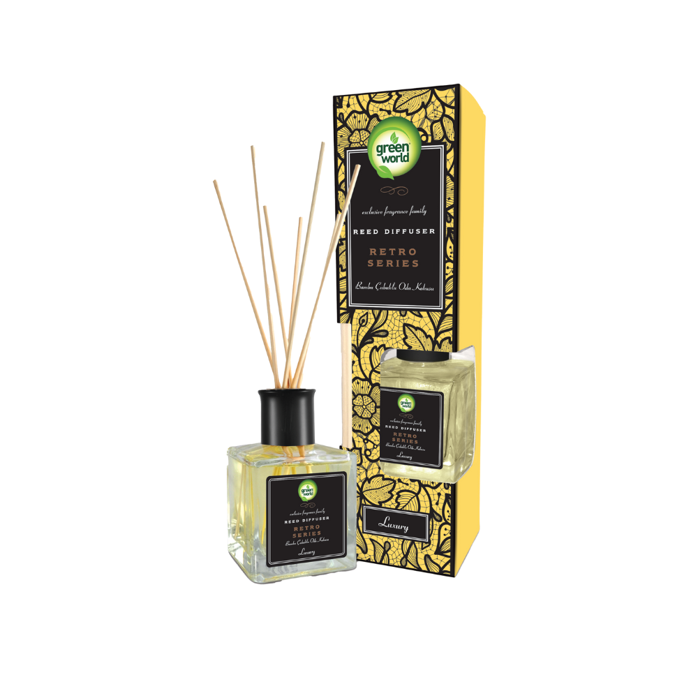 Green World Luxury Reed Diffuser โ Elegant Long Lasting Home Fragrance (100ml)