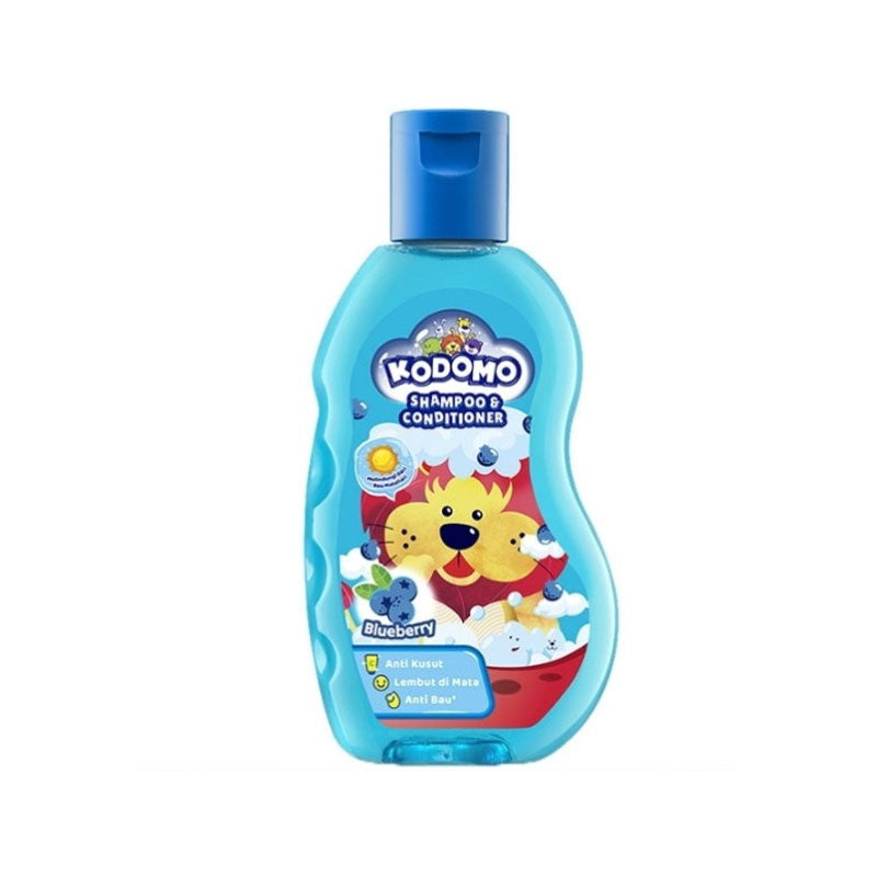 Kodomo Strawberry 2‑in‑1 Shampoo & Conditioner 200 ml – Hypoallergenic, No‑Tear, Pro‑Vit B5 Hair Care| Made In Indonesia