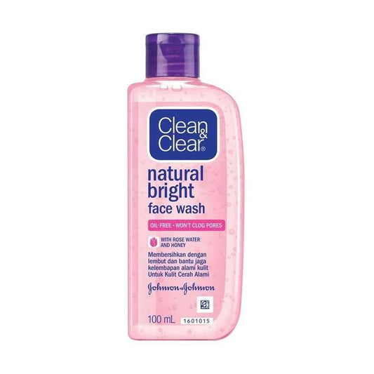 Clean & Clear Natural Bright Face Wash 100 ml – Rose & Honey Moisturizing Gel Cleanser
