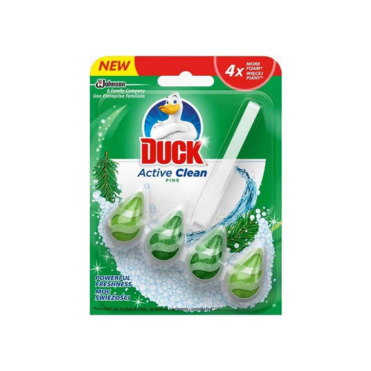 Duck Active Clean Pine Toilet Rim Block 38.6g – Long-Lasting Freshness with Every Flush