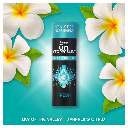 Lenor Unstoppables Fresh In-Wash Scent Booster Beads 176g | Citrus & Floral Long-Lasting Fragrance for Laundry