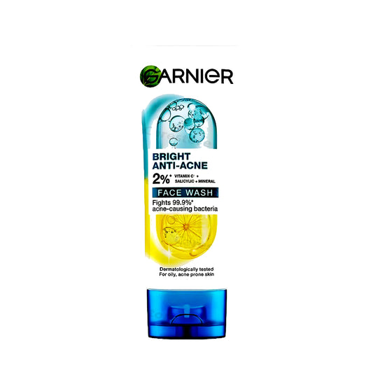 Garnier Bright Anti‑Acne 3‑in‑1 Vitamin C & Salicylic Acid Face Wash 100 ml – Ukbay | Made In Indonesia