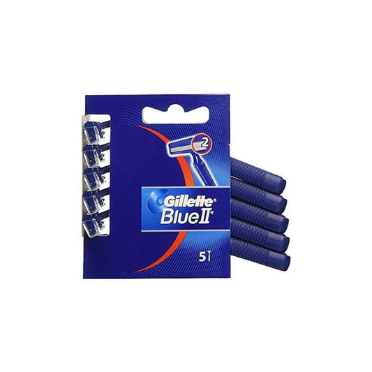 Gillette Blue II Men's Disposable Razors – Twin Blade Shaving Razors for Smooth Skin, Pack of 5