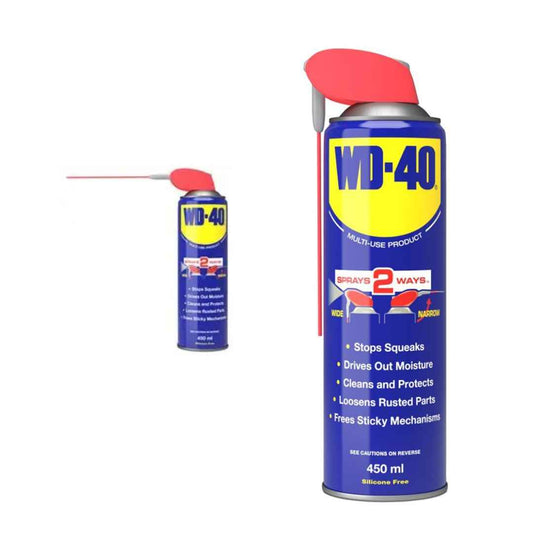 WD-40 Multi-Use Spray 450ml – Rust Remover, Lubricant & Moisture Repellent | Dual-Action Smart Straw