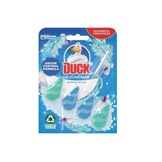 Duck Active Clean Marine Toilet Rim Block 38.6g | Long-Lasting Ocean Freshness