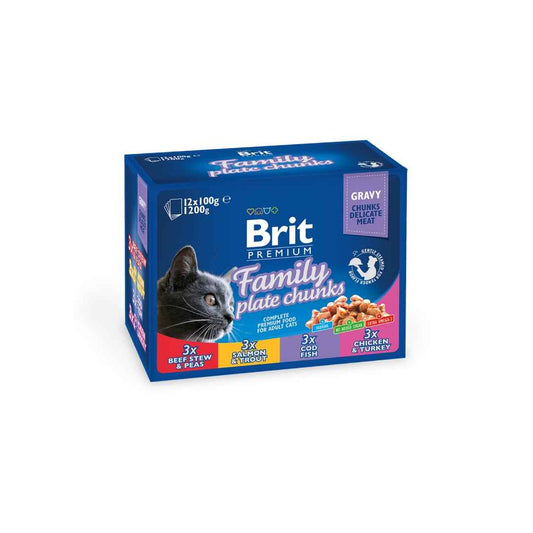 Brit Premium Cat Pouches Family Plate - 1200g
