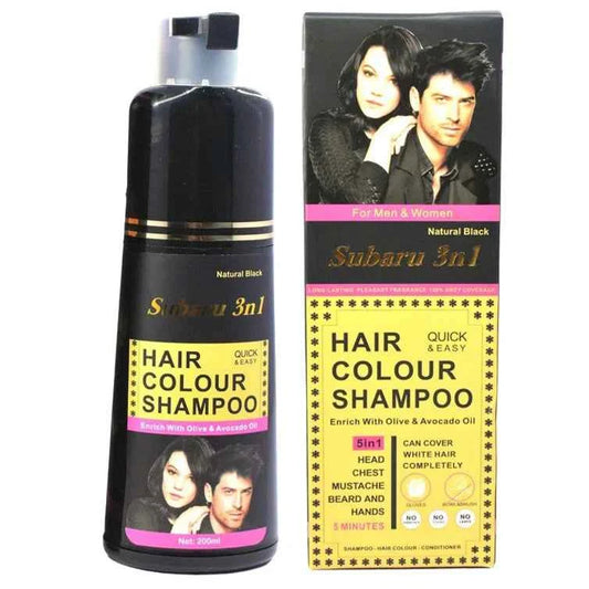 Subaru 3-IN-1 Hair Color Shampoo – Natural Black (200ml)