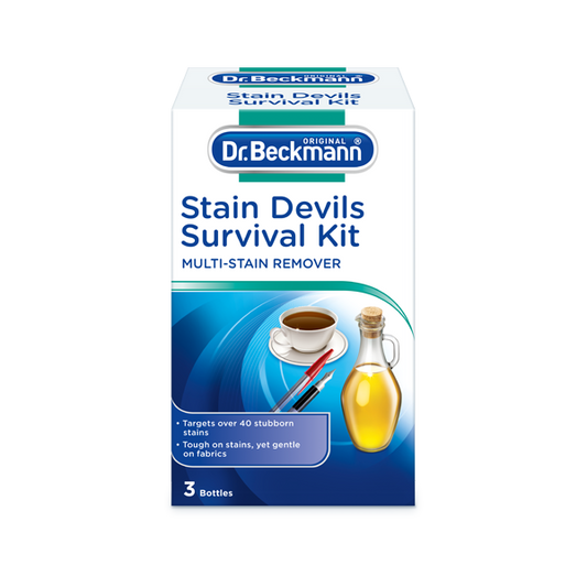 Dr. Beckmann Stain Devils Survival Kit – Multi-Stain Remover Set (3 x 50ml, 1 x 50g)| Made In Germany