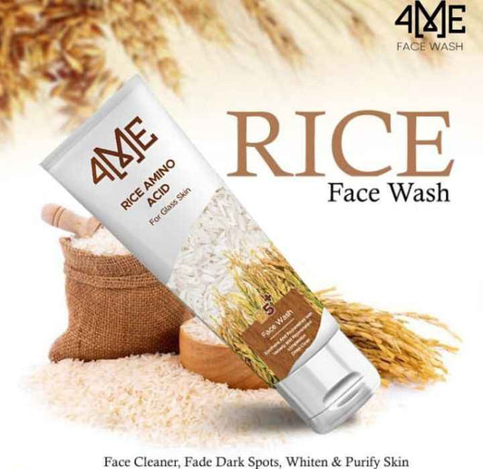 4ME Rice Face Wash – Amino Acid Glass Skin Formula 100ml