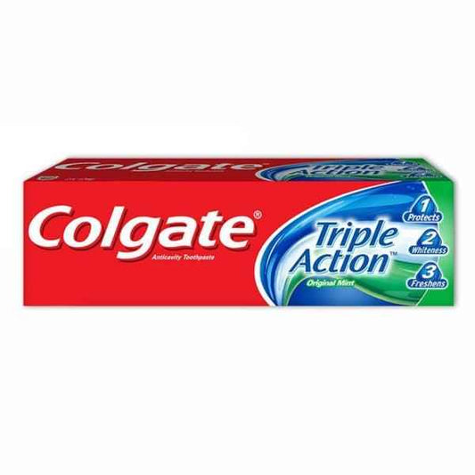 Colgate Triple Action Toothpaste – Original Mint | 100ml | 3-in-1 Protection for Strong Teeth, Fresh Breath & Healthy Gums