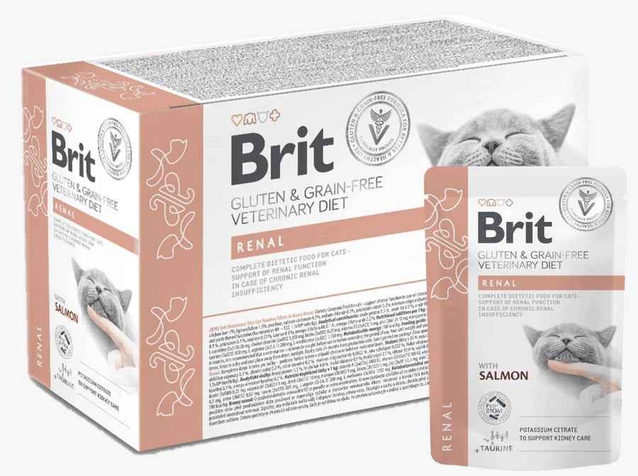 Brit Veterinary Diet Renal – Salmon in Gravy (85g Pouch)