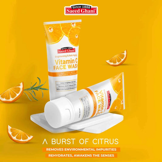 Saeed Ghani Vitamin C Face Wash – Brightening & Refreshing Cleanser for Glowing Skin